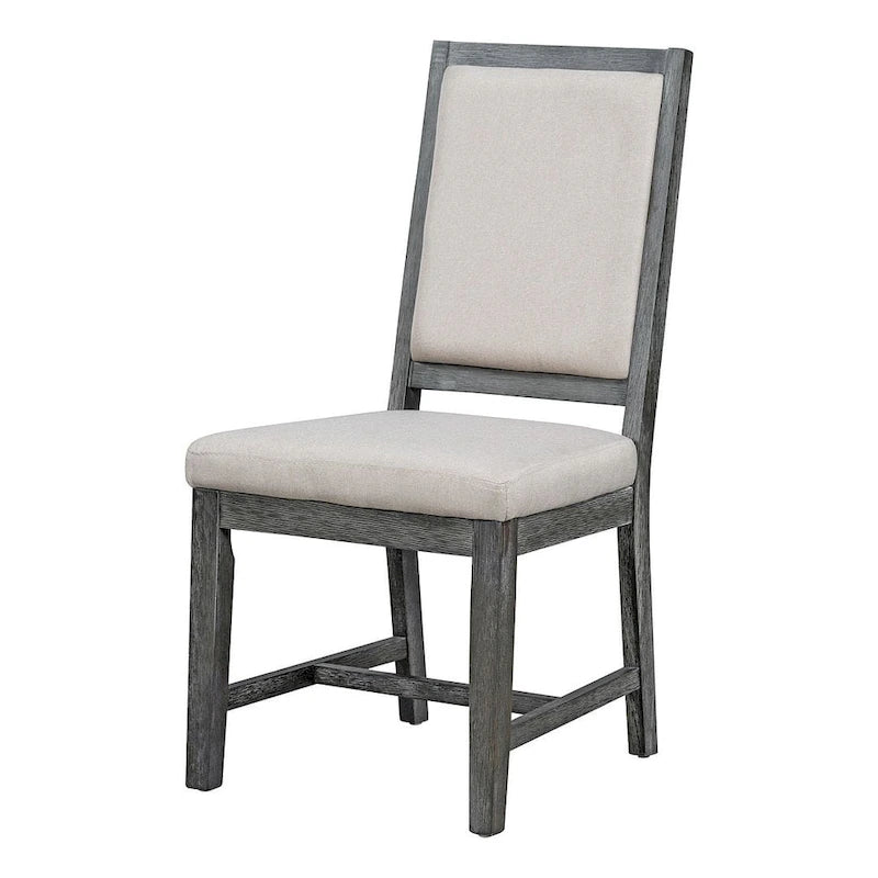 Table ronde escamotable de style campagnard avec 4 chaises rembourrées