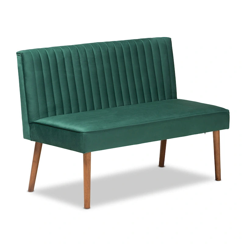 Ensemble de banquettes d'angle Alvis Mid-Century en velours (2 pièces)