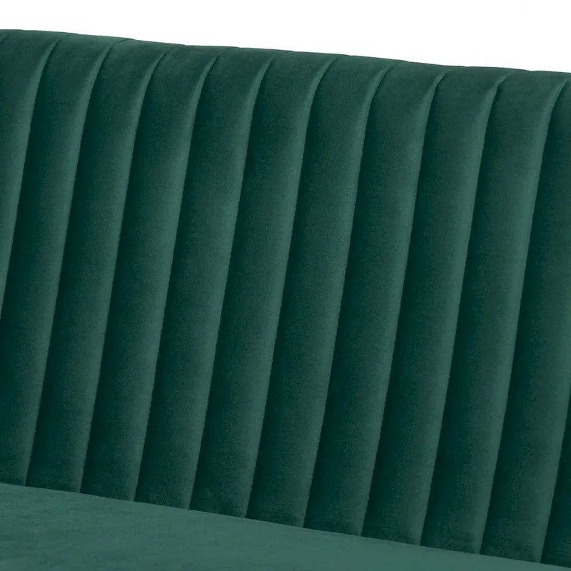 Ensemble de banquettes d'angle Alvis Mid-Century en velours (2 pièces)