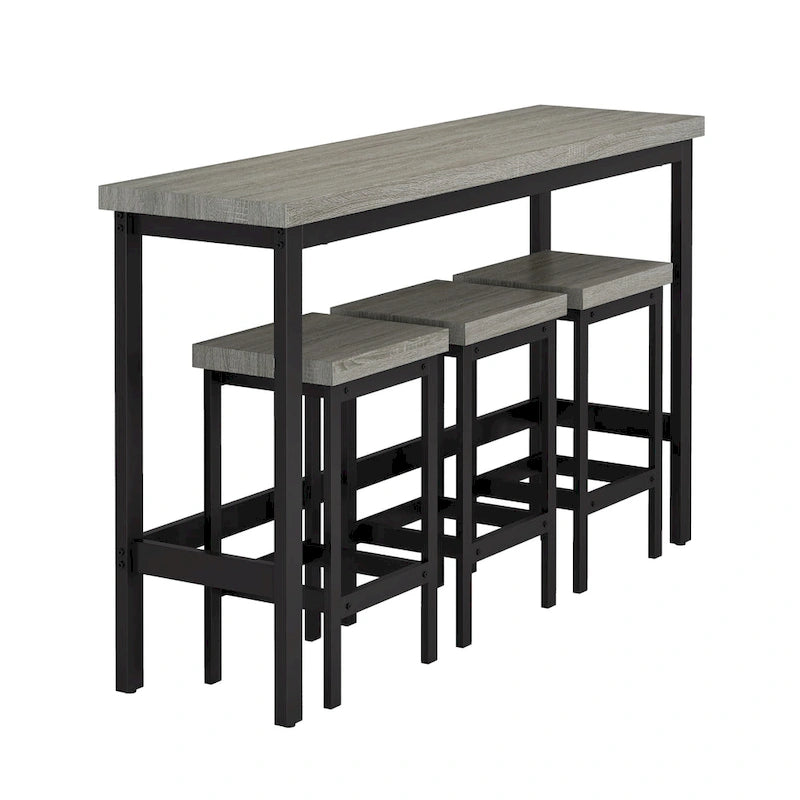 Ensemble de table à manger extra-longue hauteur comptoir