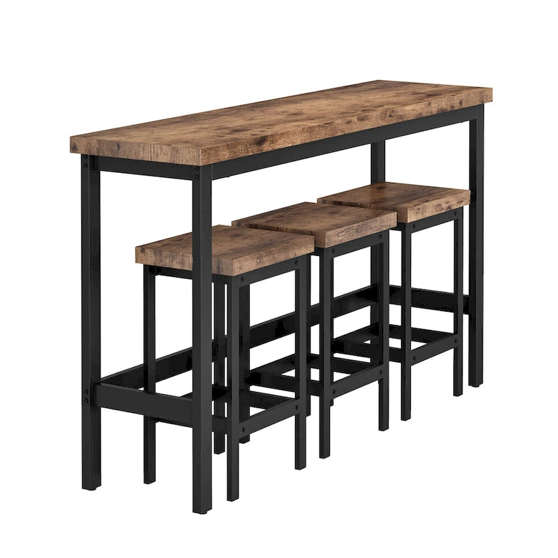 Ensemble de table à manger extra-longue hauteur comptoir