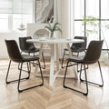 Ensemble de salle à manger rond 5 pièces Varna de Roundhill Furniture, table à manger à tréteaux avec 4 chaises