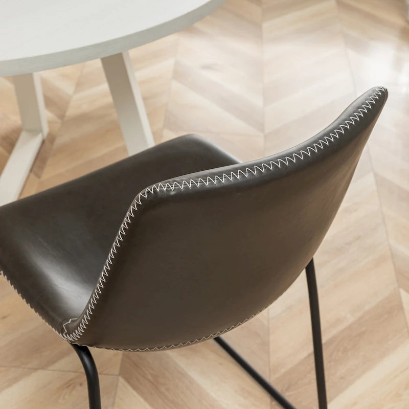 Ensemble de salle à manger rond 5 pièces Varna de Roundhill Furniture, table à manger à tréteaux avec 4 chaises