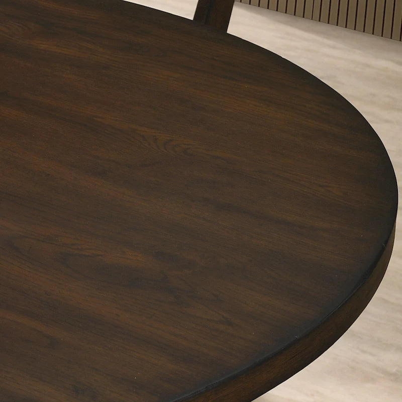 Ensemble de salle à manger en bois 5 pièces à dossier croisé Windvale de Roundhill Furniture