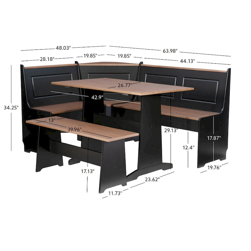Coin repas de ferme en bois Middlecreek