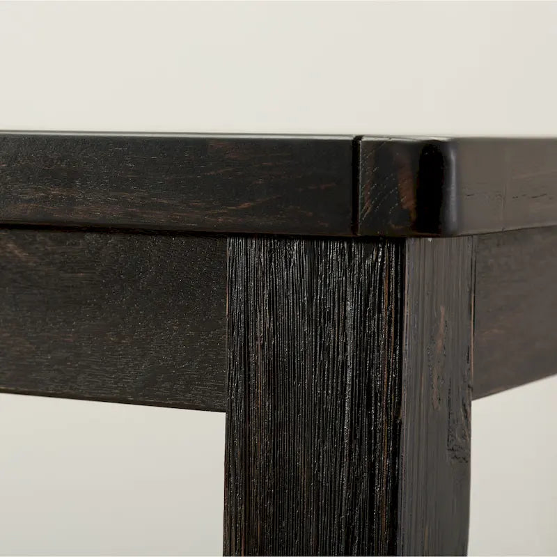 Ensemble de salle à manger 5 pièces en bois finition noir antique hauteur comptoir Roundhill Furniture Leviton