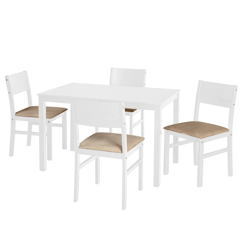 Ensemble de salle à manger 5 pièces en bois massif Templeton Simple Living