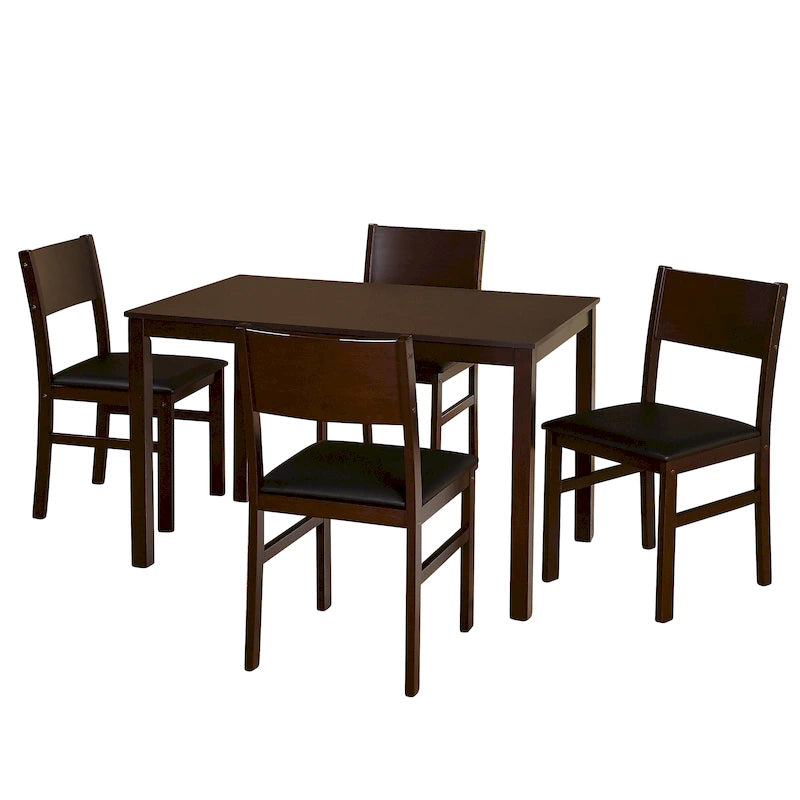 Ensemble de salle à manger 5 pièces en bois massif Templeton Simple Living