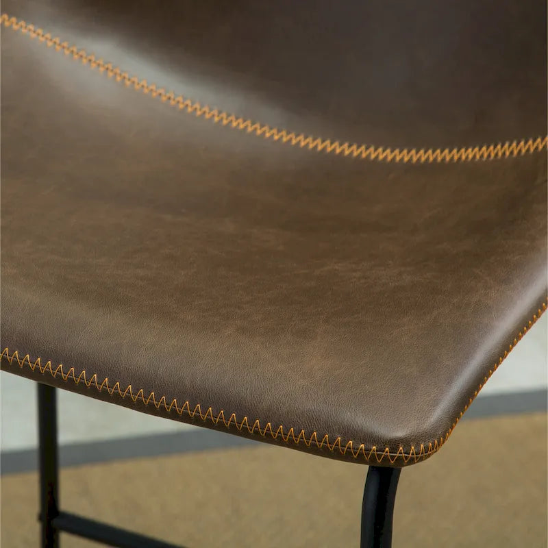Ensemble de salle à manger 7 pièces en bois noir à hauteur de comptoir Lotusville de Roundhill Furniture