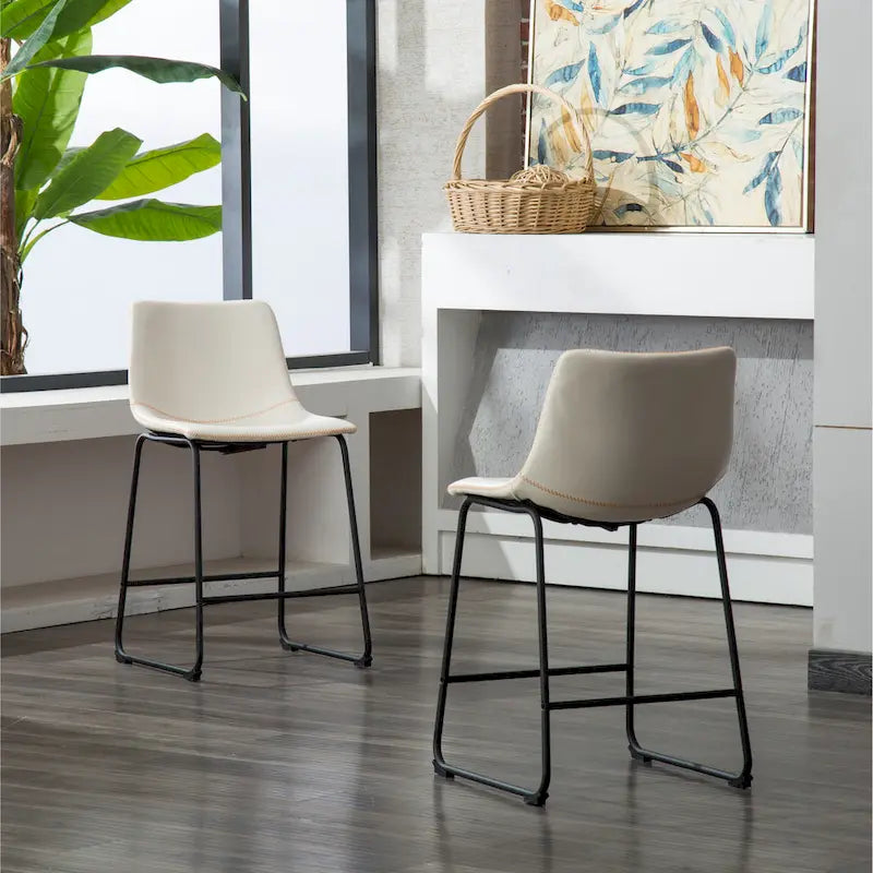 Ensemble de salle à manger 7 pièces en bois noir à hauteur de comptoir Lotusville de Roundhill Furniture