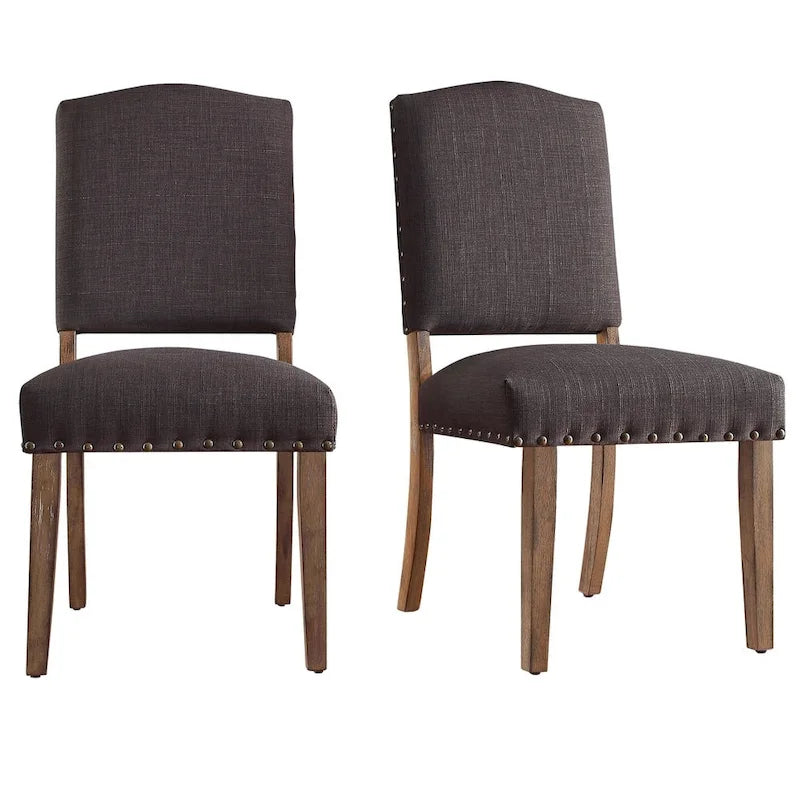 Ensemble de salle à manger 7 pièces Benchwright avec base en X rustique en pin et clous par iNSPIRE Q Artisan