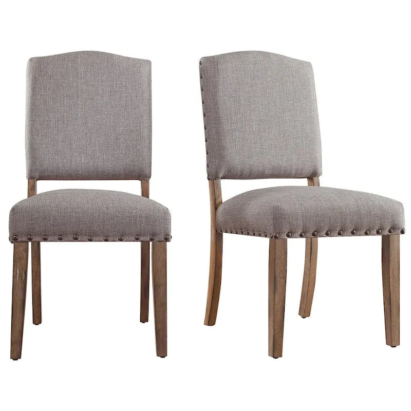 Ensemble de salle à manger 7 pièces Benchwright avec base en X rustique en pin et clous par iNSPIRE Q Artisan