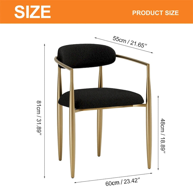Ensemble de salle à manger 7 pièces avec table extensible en pierre frittée et 6 chaises en tissu