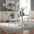 Ensemble de 3 pièces à abattant Magnolia Manor, blanc antique, écorce vieillie