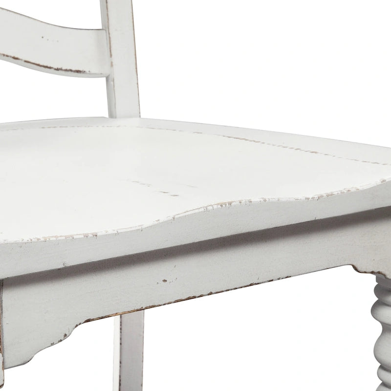 Ensemble de 3 pièces à abattant Magnolia Manor, blanc antique, écorce vieillie