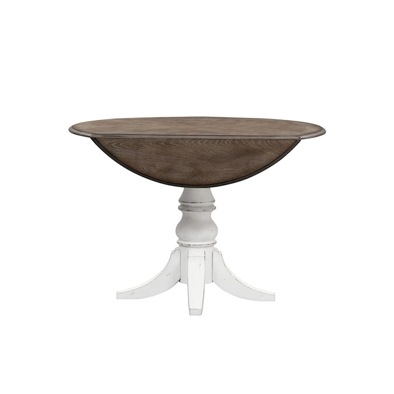 Ensemble de 3 pièces à abattant Magnolia Manor, blanc antique, écorce vieillie