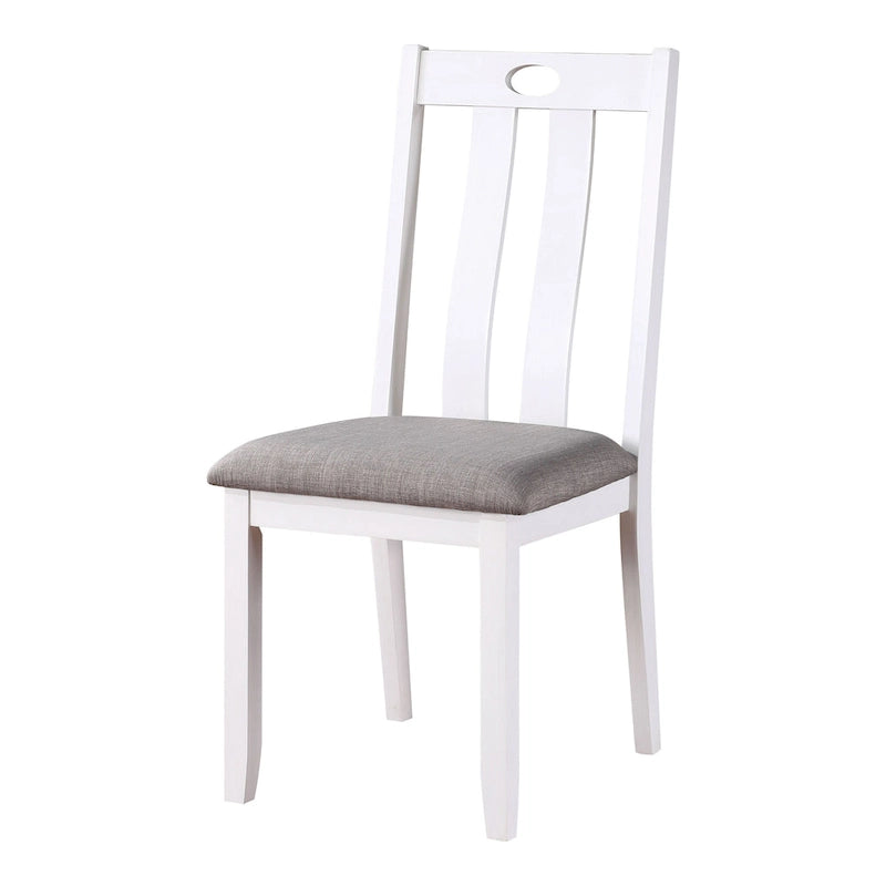 Ensemble de salle à manger carré 5 pièces Badia Transitional White par Furniture of America