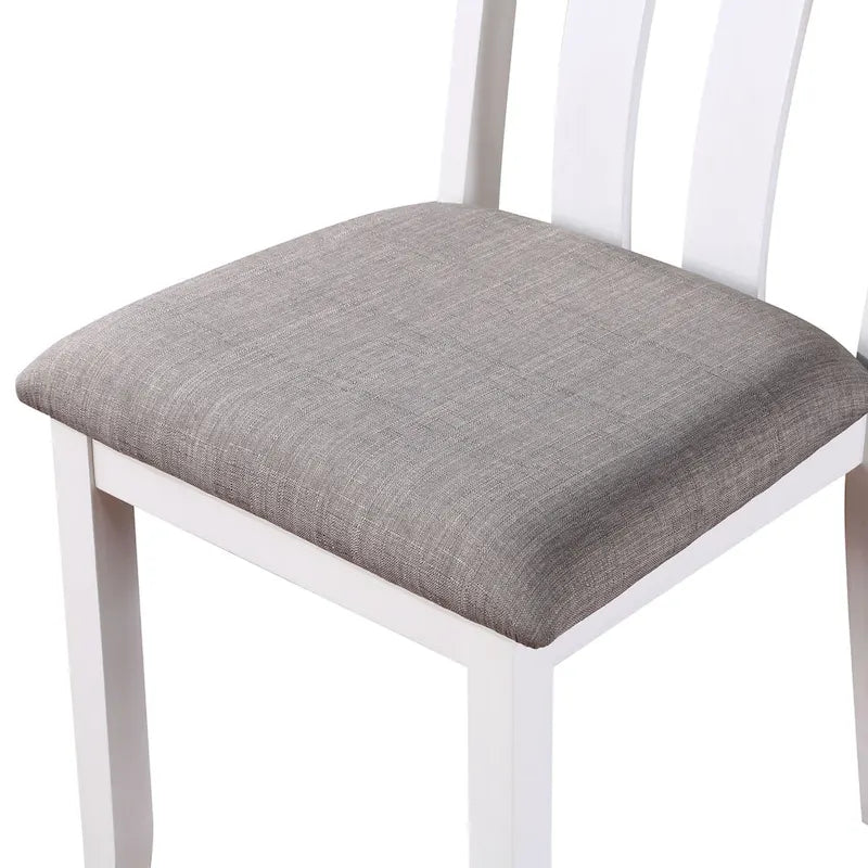 Ensemble de salle à manger carré 5 pièces Badia Transitional White par Furniture of America