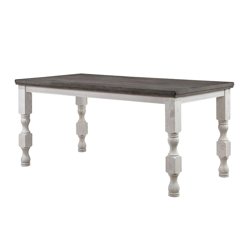 Ensemble de salle à manger 7 pièces hauteur comptoir en bois blanc antique Ionessa par Furniture of America