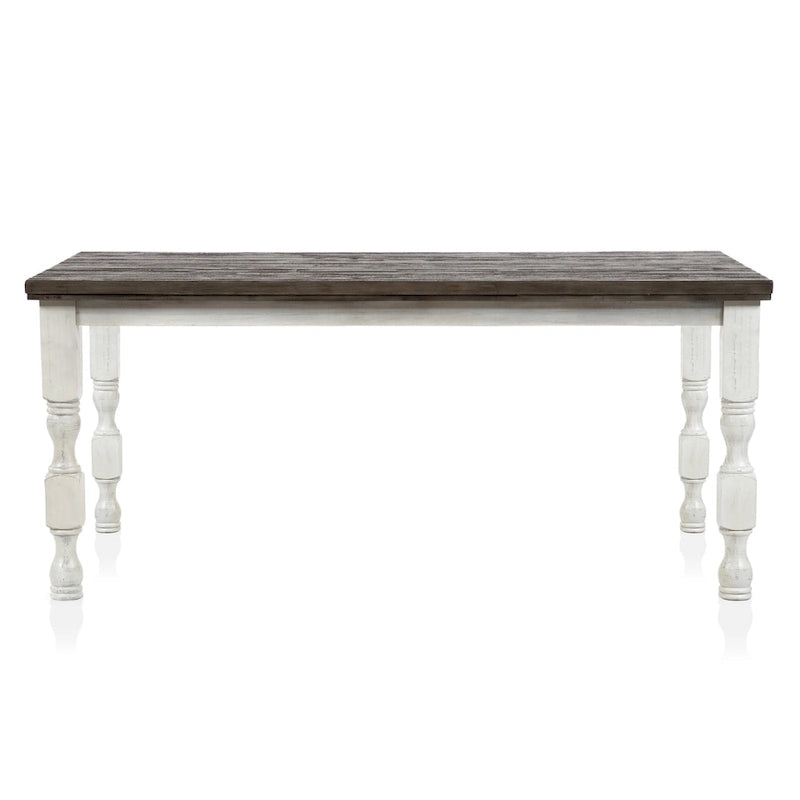 Ensemble de salle à manger 7 pièces hauteur comptoir en bois blanc antique Ionessa par Furniture of America
