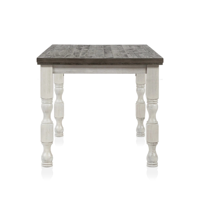 Ensemble de salle à manger 7 pièces hauteur comptoir en bois blanc antique Ionessa par Furniture of America