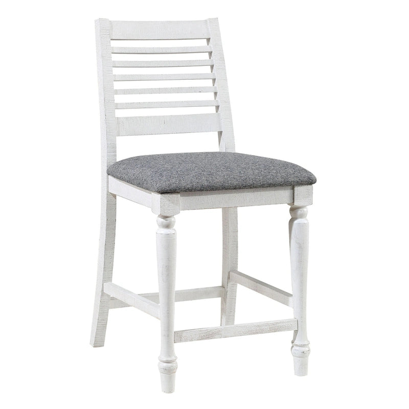 Ensemble de salle à manger 7 pièces hauteur comptoir en bois blanc antique Ionessa par Furniture of America