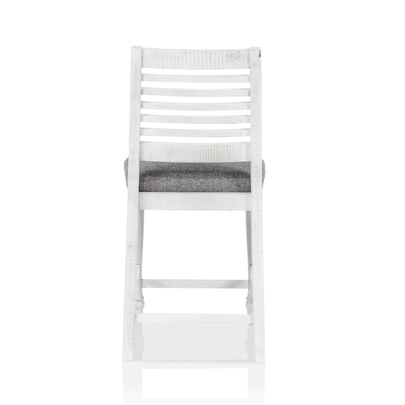 Ensemble de salle à manger 7 pièces hauteur comptoir en bois blanc antique Ionessa par Furniture of America