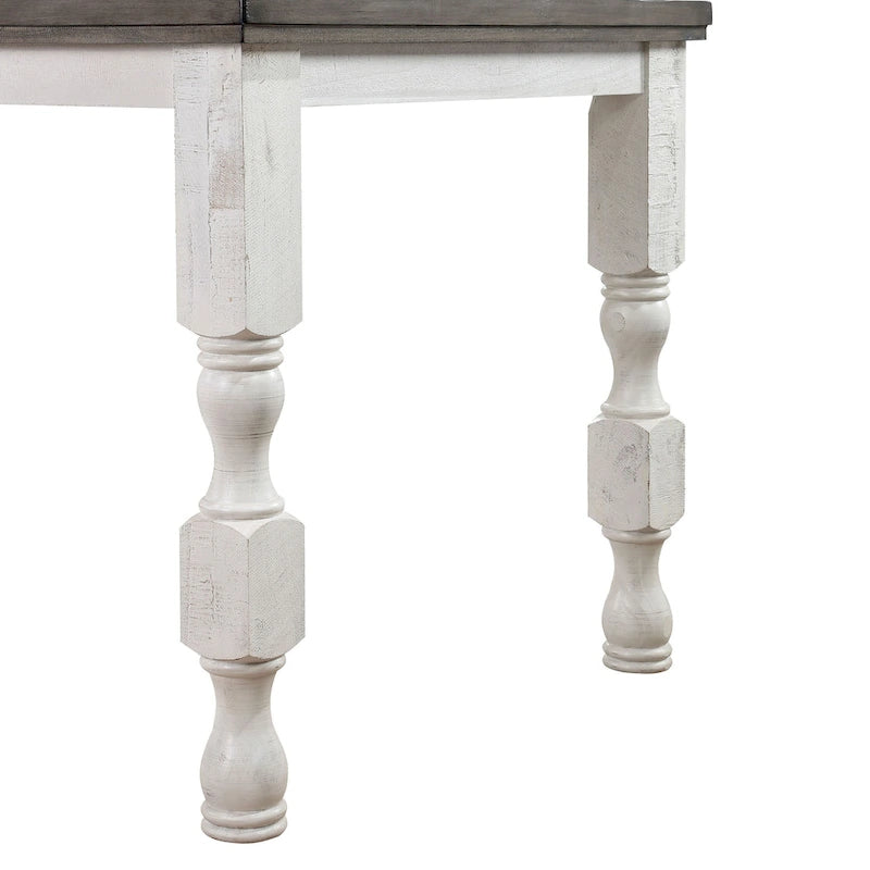 Ensemble de salle à manger 7 pièces hauteur comptoir en bois blanc antique Ionessa par Furniture of America