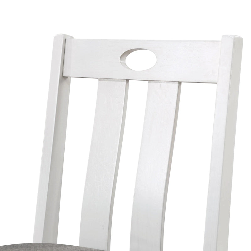 Ensemble de table à hauteur de comptoir 5 pièces Badia en bois blanc de Furniture of America