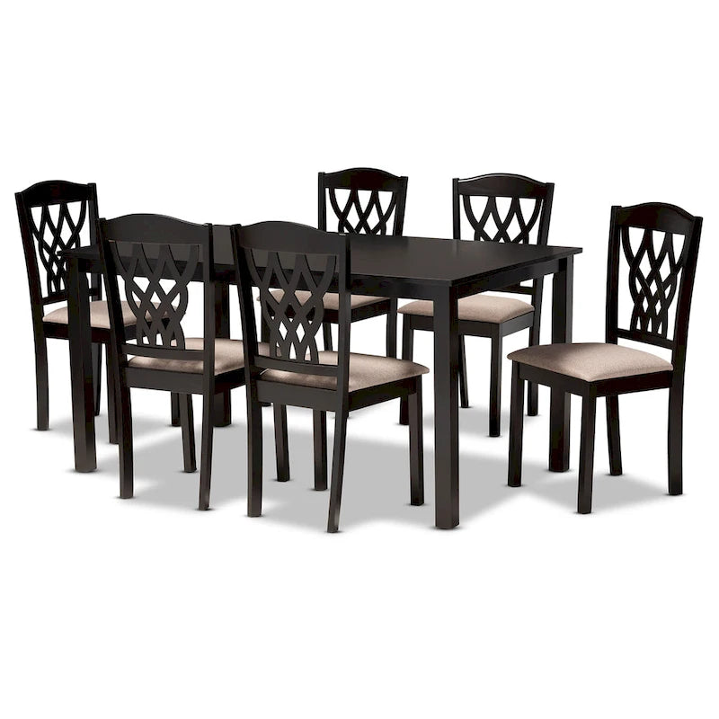 Ensemble de salle à manger Salem moderne et contemporain 7 pièces en bois