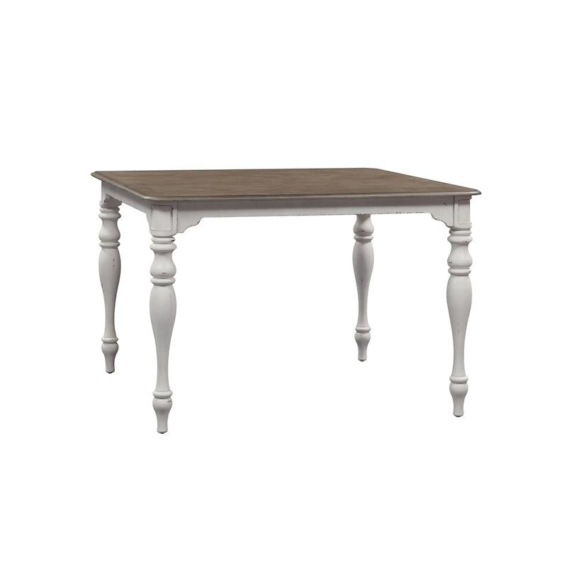 Ensemble de table de rassemblement 5 pièces Magnolia Manor blanc antique écorce patinée