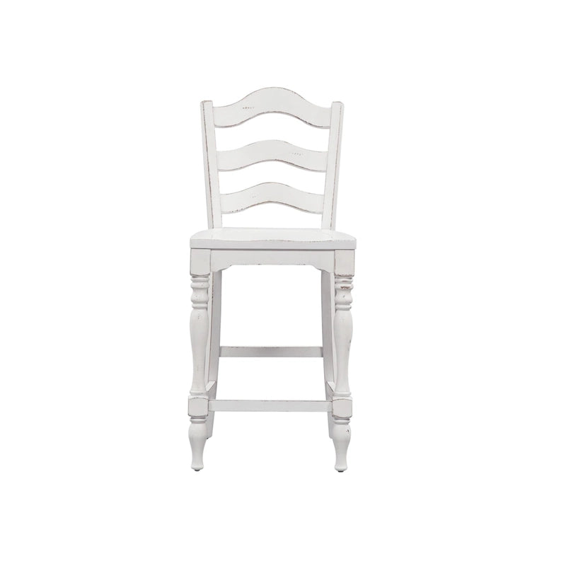 Ensemble de table de rassemblement 5 pièces Magnolia Manor blanc antique écorce patinée