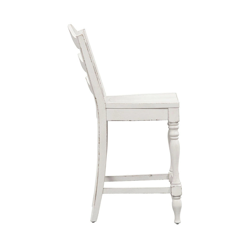 Ensemble de table de rassemblement 5 pièces Magnolia Manor blanc antique écorce patinée