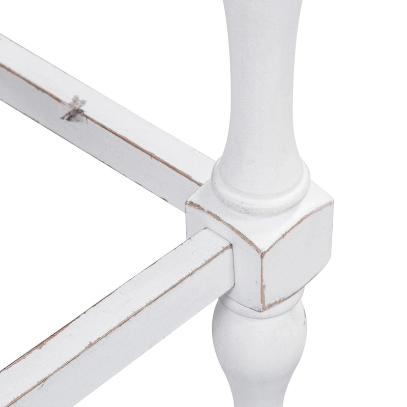 Ensemble de table de rassemblement 5 pièces Magnolia Manor blanc antique écorce patinée