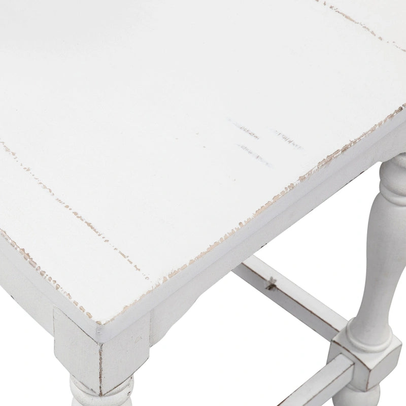 Ensemble de table de rassemblement 5 pièces Magnolia Manor blanc antique écorce patinée