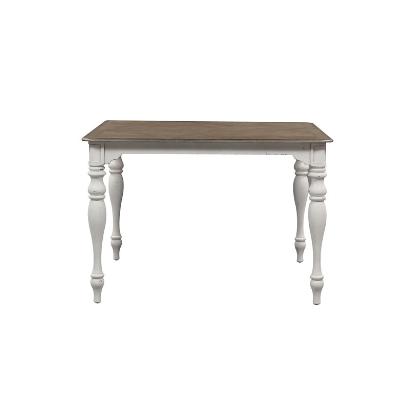 Ensemble de table de rassemblement 5 pièces Magnolia Manor blanc antique écorce patinée