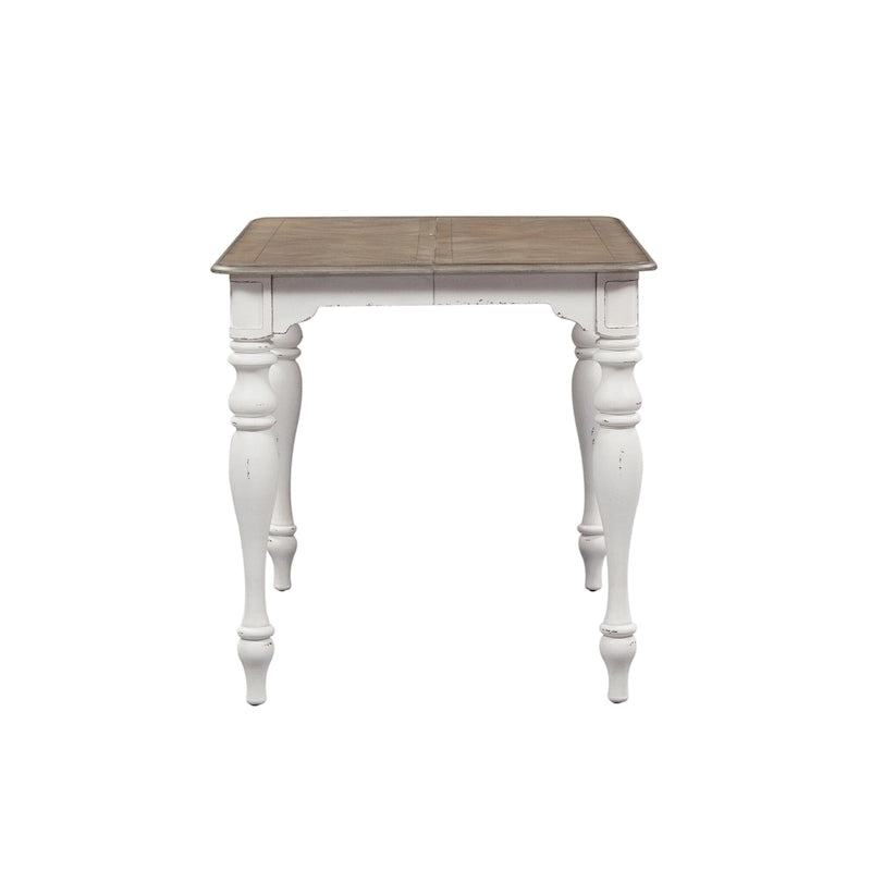 Ensemble de table de rassemblement 5 pièces Magnolia Manor blanc antique écorce patinée