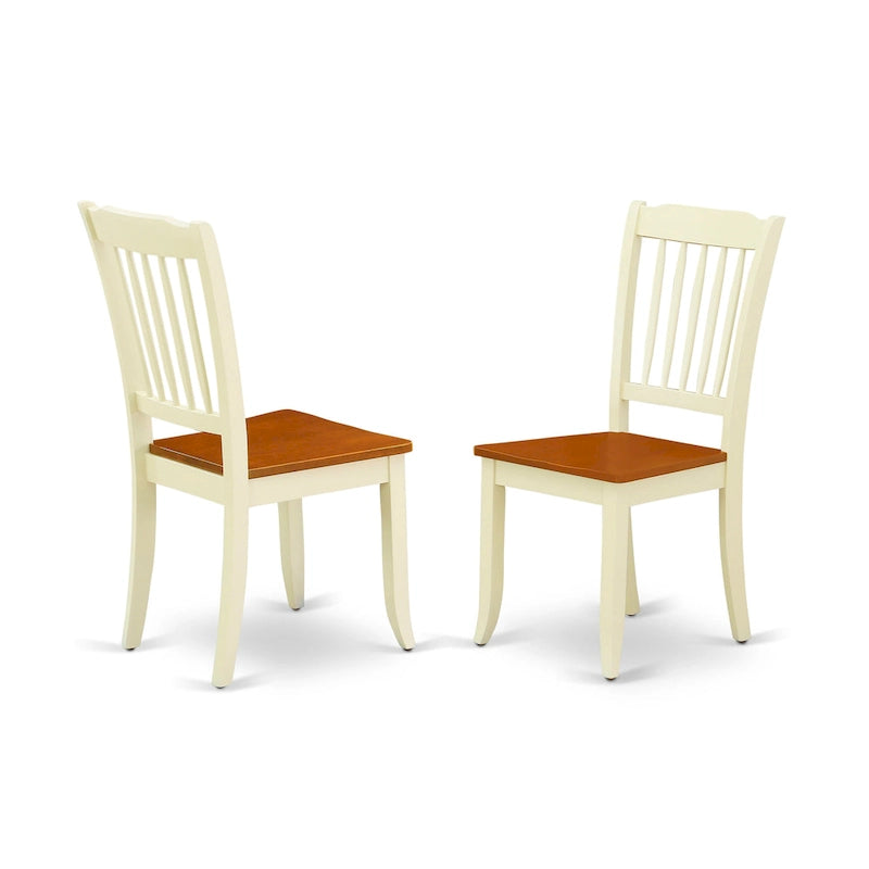 Ensemble de salle à manger East West Furniture – une table de salle à manger ronde et des chaises en bois, coloris Buttermilk & Cherry (options de pièces)