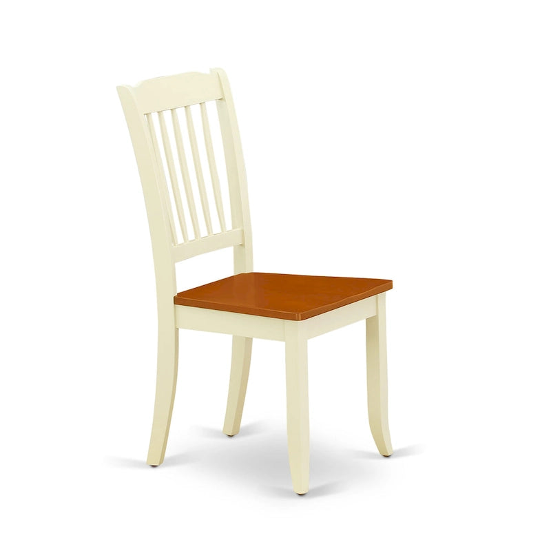 Ensemble de salle à manger East West Furniture – une table de salle à manger ronde et des chaises en bois, coloris Buttermilk & Cherry (options de pièces)