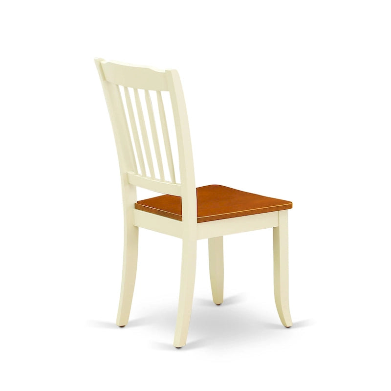Ensemble de salle à manger East West Furniture – une table de salle à manger ronde et des chaises en bois, coloris Buttermilk & Cherry (options de pièces)