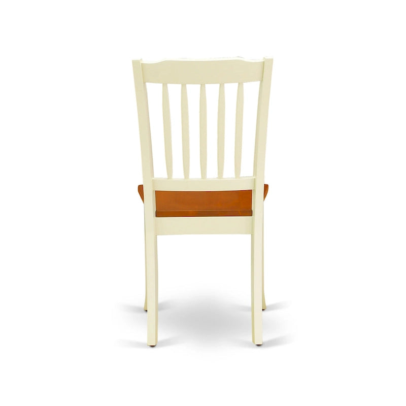 Ensemble de salle à manger East West Furniture – une table de salle à manger ronde et des chaises en bois, coloris Buttermilk & Cherry (options de pièces)