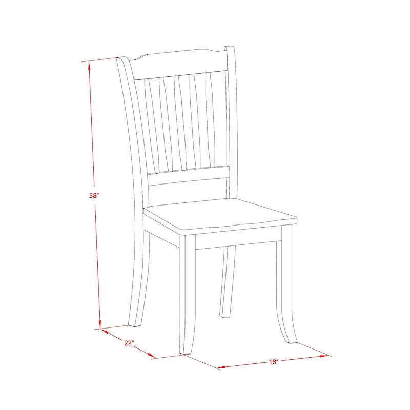 Ensemble de salle à manger East West Furniture – une table de salle à manger ronde et des chaises en bois, coloris Buttermilk & Cherry (options de pièces)