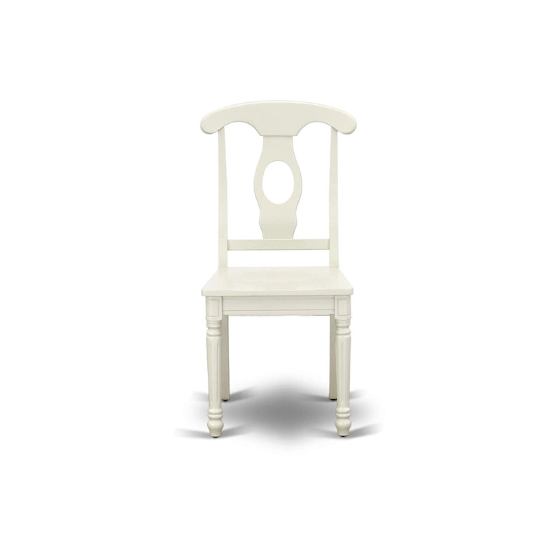 Ensemble de salle à manger East West Furniture – une table à manger rectangulaire et des chaises de cuisine, blanc lin (option pièces)