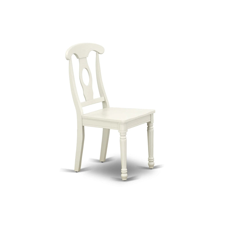 Ensemble de salle à manger East West Furniture – une table à manger rectangulaire et des chaises de cuisine, blanc lin (option pièces)