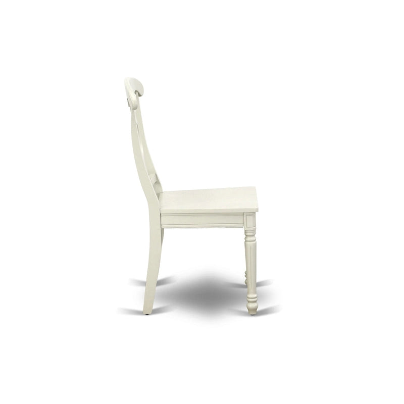 Ensemble de salle à manger East West Furniture – une table à manger rectangulaire et des chaises de cuisine, blanc lin (option pièces)
