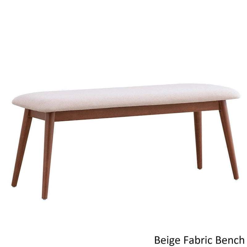 Ensemble de salle à manger rectangulaire Nadine en noyer foncé – Chaises à dossier incurvé par iNSPIRE Q Modern