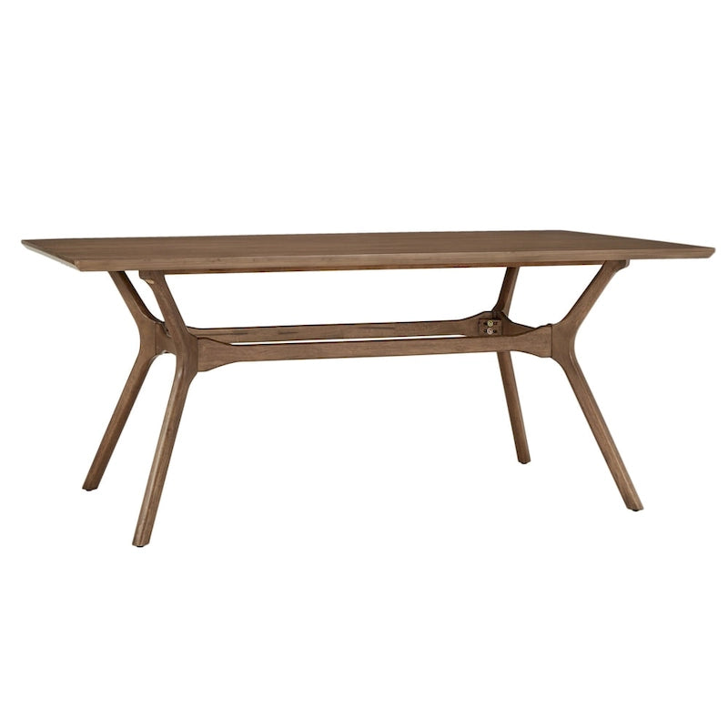 Ensemble de salle à manger rectangulaire Nadine en noyer foncé – Chaises à dossier incurvé par iNSPIRE Q Modern