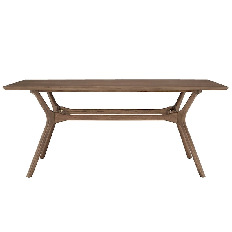 Ensemble de salle à manger rectangulaire Nadine en noyer foncé – Chaises à dossier incurvé par iNSPIRE Q Modern