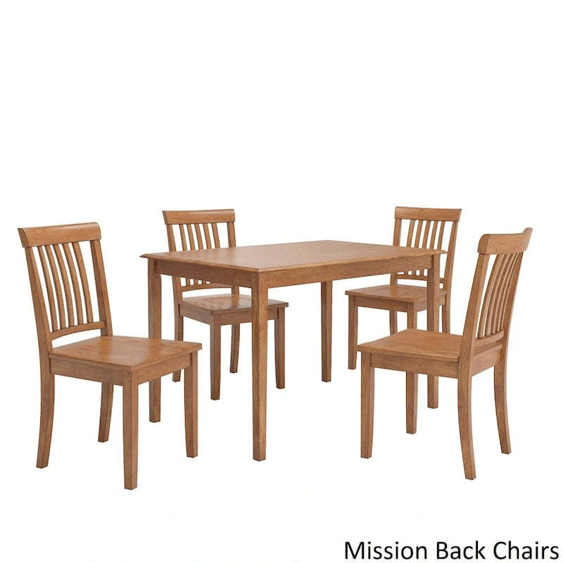 Ensemble de salle à manger rectangulaire 5 pièces chêne Wilmington II 48 pouces par iNSPIRE Q Classic
