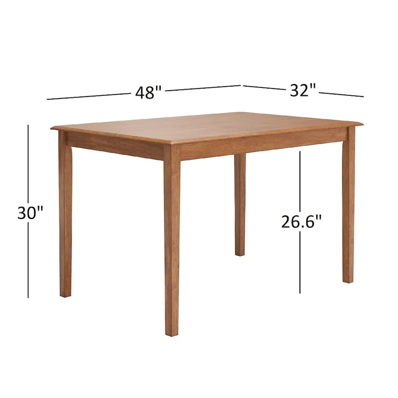 Ensemble de salle à manger rectangulaire 5 pièces chêne Wilmington II 48 pouces par iNSPIRE Q Classic